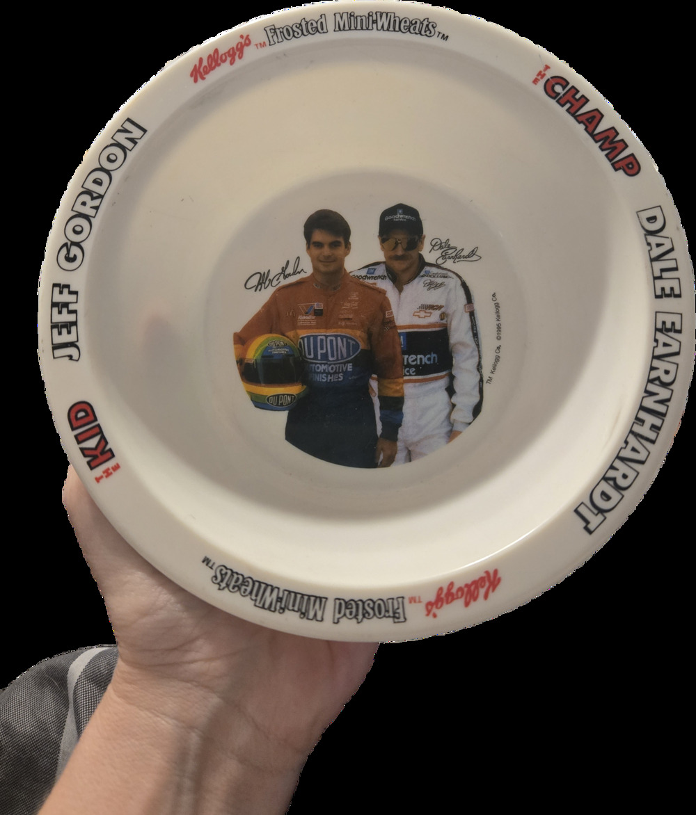 1995 Kellogg's Frosted Mini Wheats Jeff Gordon Dale Earnhardt NASCAR Bowl